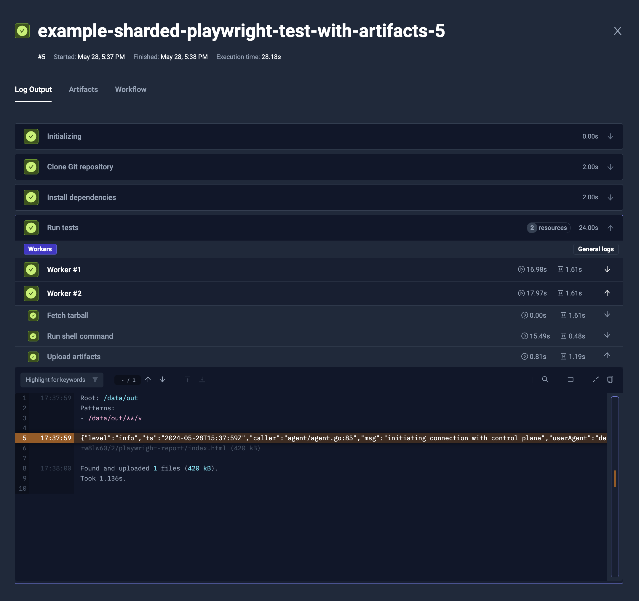 example-sharded-playwright-test-with-artifacts-logs.png