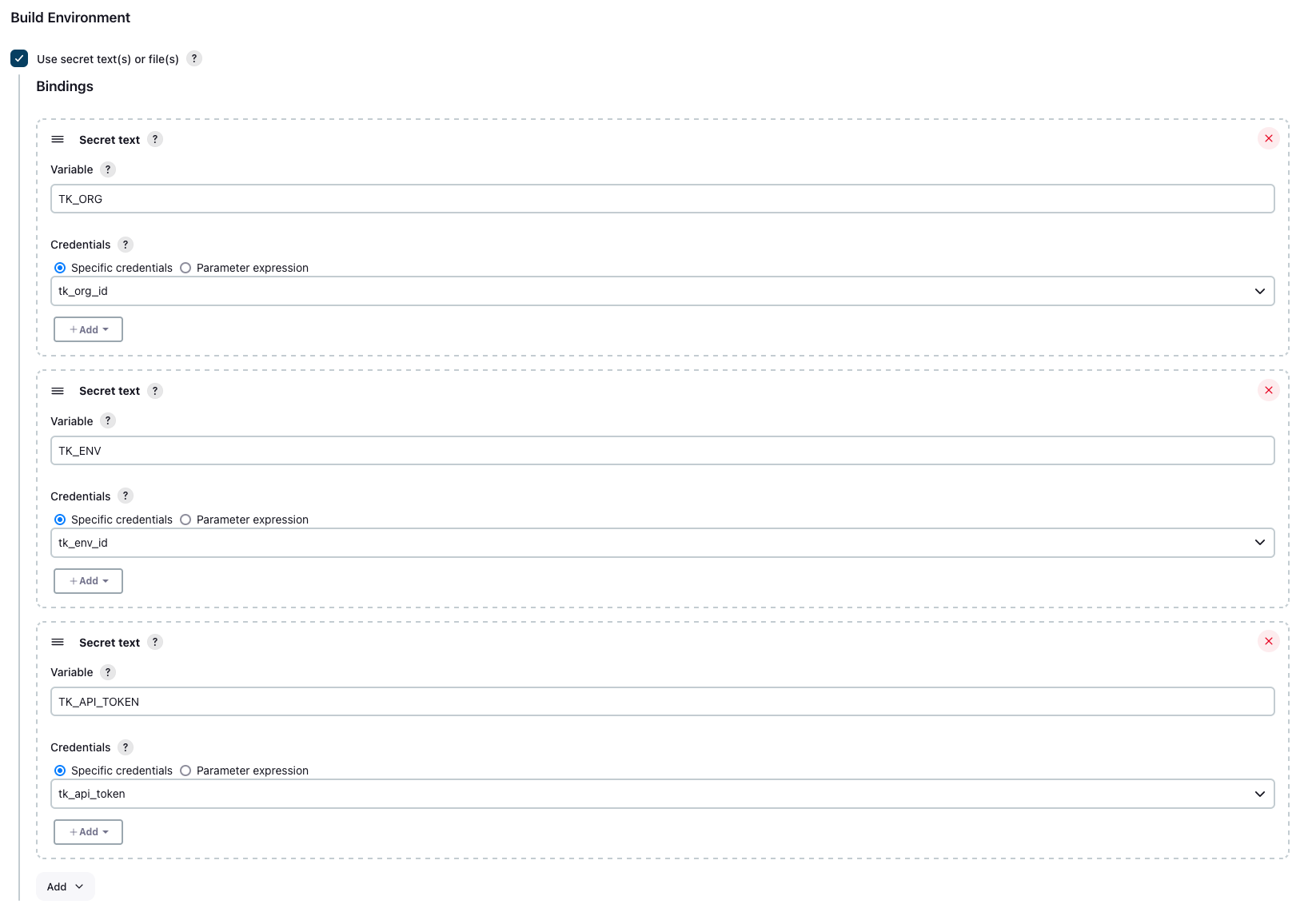 jenkins environment variables configuration